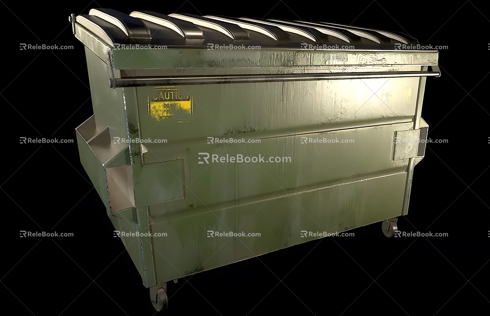 Modern Waste Recycling Bin Modern Box Waste Bin Recycling Bin 3d model