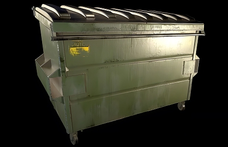 Modern Waste Recycling Bin Modern Box Waste Bin Recycling Bin 3d model