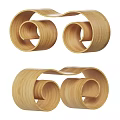 Modern Light Luxury Outdoor Chair With Bamboo Curved Design And Stylish Comfortable Structure