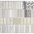 Stylish Decorative Room Dividers Featuring Various Modern Geometric Patterns And Designs 3d model