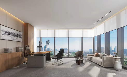 Modern Office Manager's Office 3d model