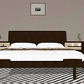 Modern Double Bed Simple Double Bed Furniture Combination 3d model