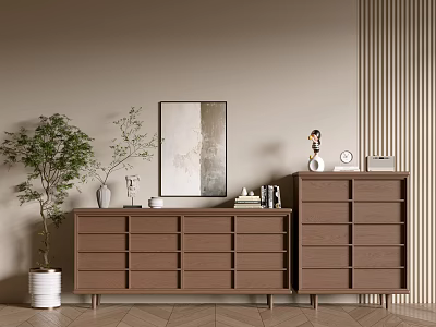 Modern Wood Grain Cabinet Simple Style Cabinet Whole Cabinet Sideboard Balcony Cabinet Storage Cabinet Entrance Cabinet 3d model