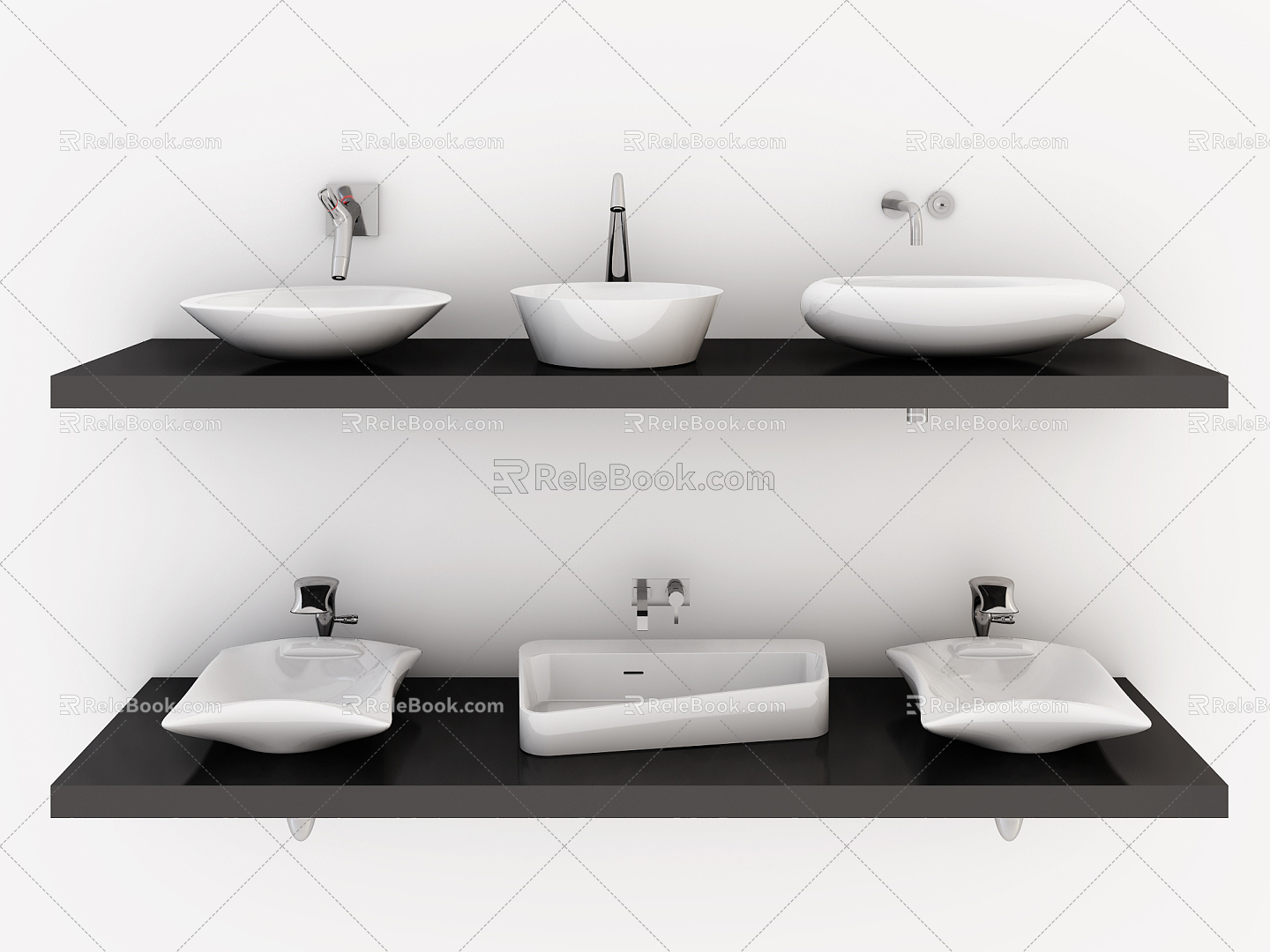 Modern wash basin shaped wash basin 3d model