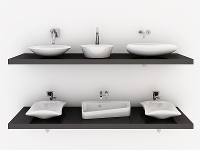 Modern wash basin shaped wash basin 3d model