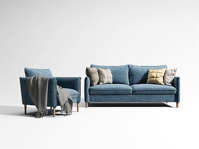 Nordic Combination Sofa Combination 3d model