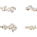 Modern Geometric Wall Decor With Circular Abstract Metal Hanging Designs