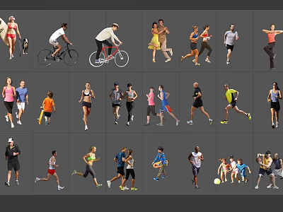 Modern Multiplayer Movement People Characters 3d model