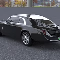 Black Rolls Royce Sedan With Luxury Front Grille And License Plate 08