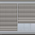 Elegant Linen Roman Blinds Double Layer Design With Window And City View