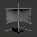 Chinese-style ship ancient ship ancient warship large ancient ship ancient warship 3d model