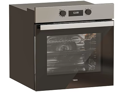 Modern Kitchen Appliance TOYA Oven With Black Silver Design Digital Display And 1200 Time Function 3d model