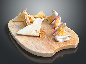 Modern Sandwich Lunch 3d model