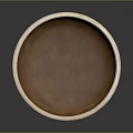 Household Brown Bowl Featuring Carved Patterns and White Rim for Daily Use