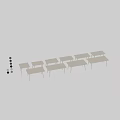 Modern Wooden Dining Table With Light Colored Top And Multiple Color Options