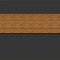 Wooden Bench with Orange Wood Grain Surface and Metal Armrests Legs Design