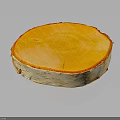 Natural Round Wood Slice With Visible Tree Rings And Smooth Natural Texture