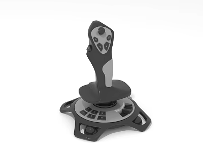 Professional Gaming Joystick Controller With Ergonomic Grip Control Buttons And Stable Base Design 3d model