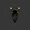 Sporty Yellow And Black Motorcycle With Sleek Design Side Mirrors And Wheels