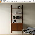Bookcase Bookshelf Side Cabinet 3d model