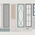 Various Interior Door Panel Designs With Different Styles And Color Options 3d model