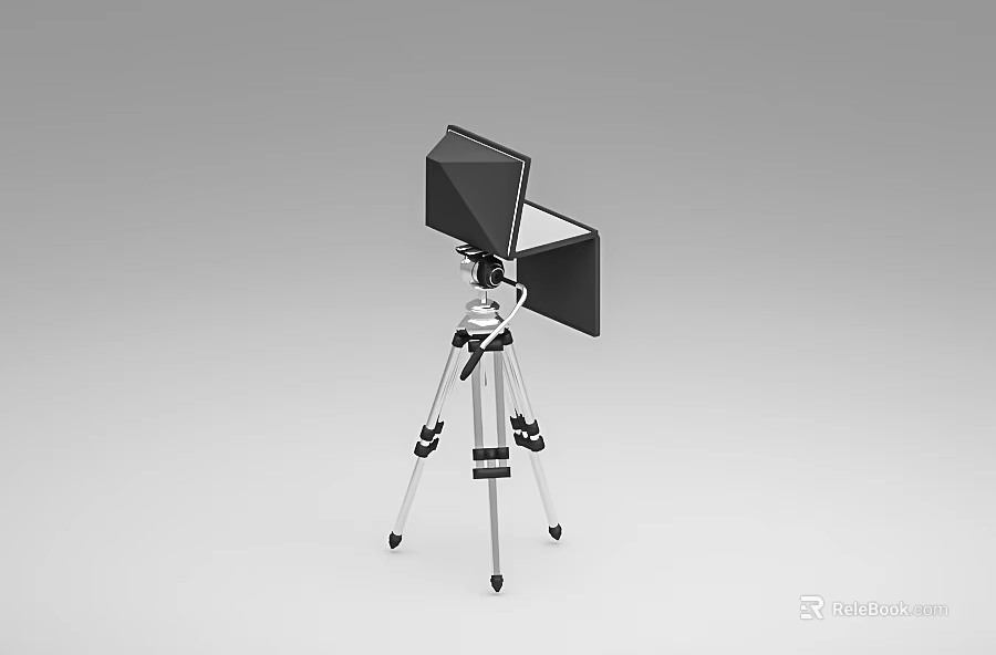 Mobile Digital Photography Tripod Accessory With Black Device And Adjustable Stable Legs 3d model 