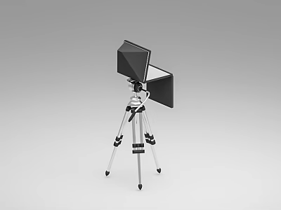 Mobile Digital Photography Tripod Accessory With Black Device And Adjustable Stable Legs 3d model