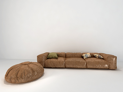 Modern Combination Sofa Soft Leather Sofa model