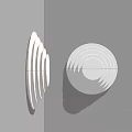 Modern Circular Ring Wall Lamps Illuminated Design Mounted on Gray Wall 3d model