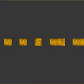 Multiple Yellow Computer Cases Arranged On Black Reflective Surface With Gray Background