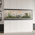 Aquarium Aquarium Ornamental Fish Constant Temperature Fish Tank Built-in Fish Tank High Cabinet Fish Tank 3d model