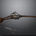 Vintage Weapon With Wooden Stock And Polished Metal Barrel Design