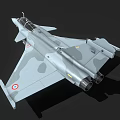 Gray Camouflage Fighter Jet With Cockpit And Military Wings Engine Design