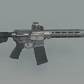 Modern Tactical Rifle With Scope Picatinny Rail Detachable Magazine And Ergonomic Grip
