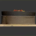 Delicious Black Rice Bowl with Chicken and Colorful Vegetables on Wooden Board