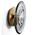 Modern Glass Wall Lights With Round Design And Multiple Color Options 3d model