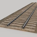 Railroad Track Roadway Infrastructure Featuring Wooden Ties Steel Rails And Gravel Bed