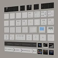 Modern socket switch socket panel 3d model