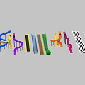 Fun Colorful Indoor Playground Slides With Curved Straight And Striped Designs