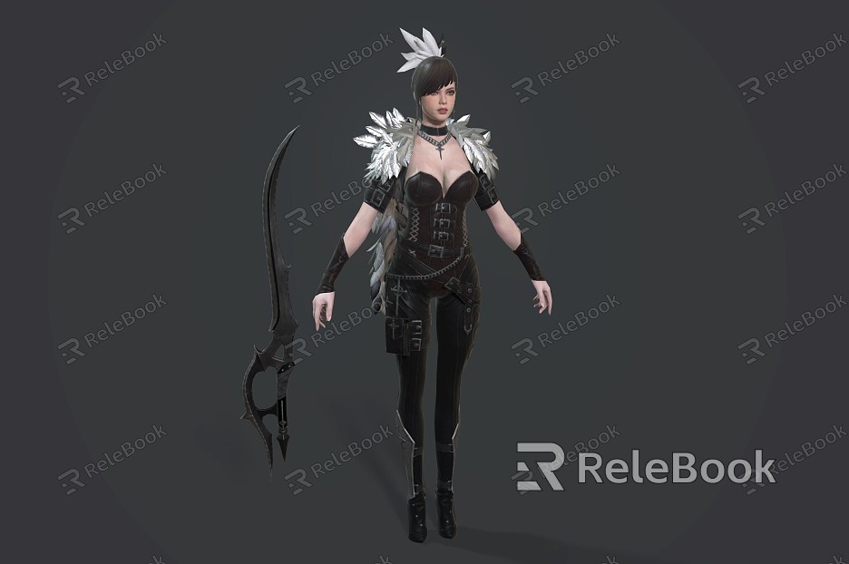 Woman Female Warrior Female Assassin Game Characters Anime Characters model