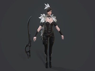 Woman Female Warrior Female Assassin Game Characters Anime Characters model