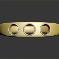 Elegant Stylish Golden Ring Featuring Three Red Gemstones For Fashion Accessories