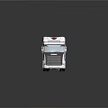 Scania Truck Model With White Cab Gray Container Red Blue Logo SCX 1241 3d model