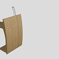 Wooden Curved Display Stands With Hooks In Open And Closed States Design