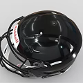 Riddell Black Football Helmet With Facemask Protective Padding And Durable Design