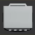 Modern Stainless Steel Countertop Kitchen Oven With Knob Controls And Glass Door Design