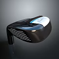 Modern Black Golf Club Head Featuring Blue White Accents Sleek Design For Daily Use