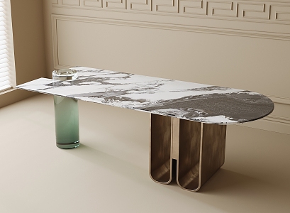 Desk Dining Table 3d model