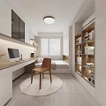 Modern Living Dining Area Interior With White Sofa Coffee Table Dining Chairs And Green Plant Painting
