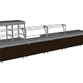 Commercial Display Shelves With Glass Doors Wooden Cabinets And Metal Frames